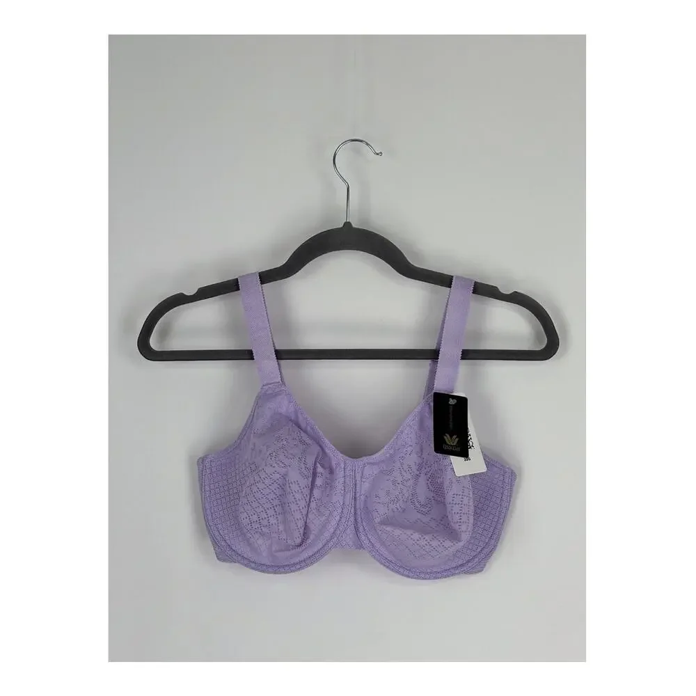 Wacoal Visual Effects Minimizer Bra Pastel Lilac Womens Size 32G New Wired